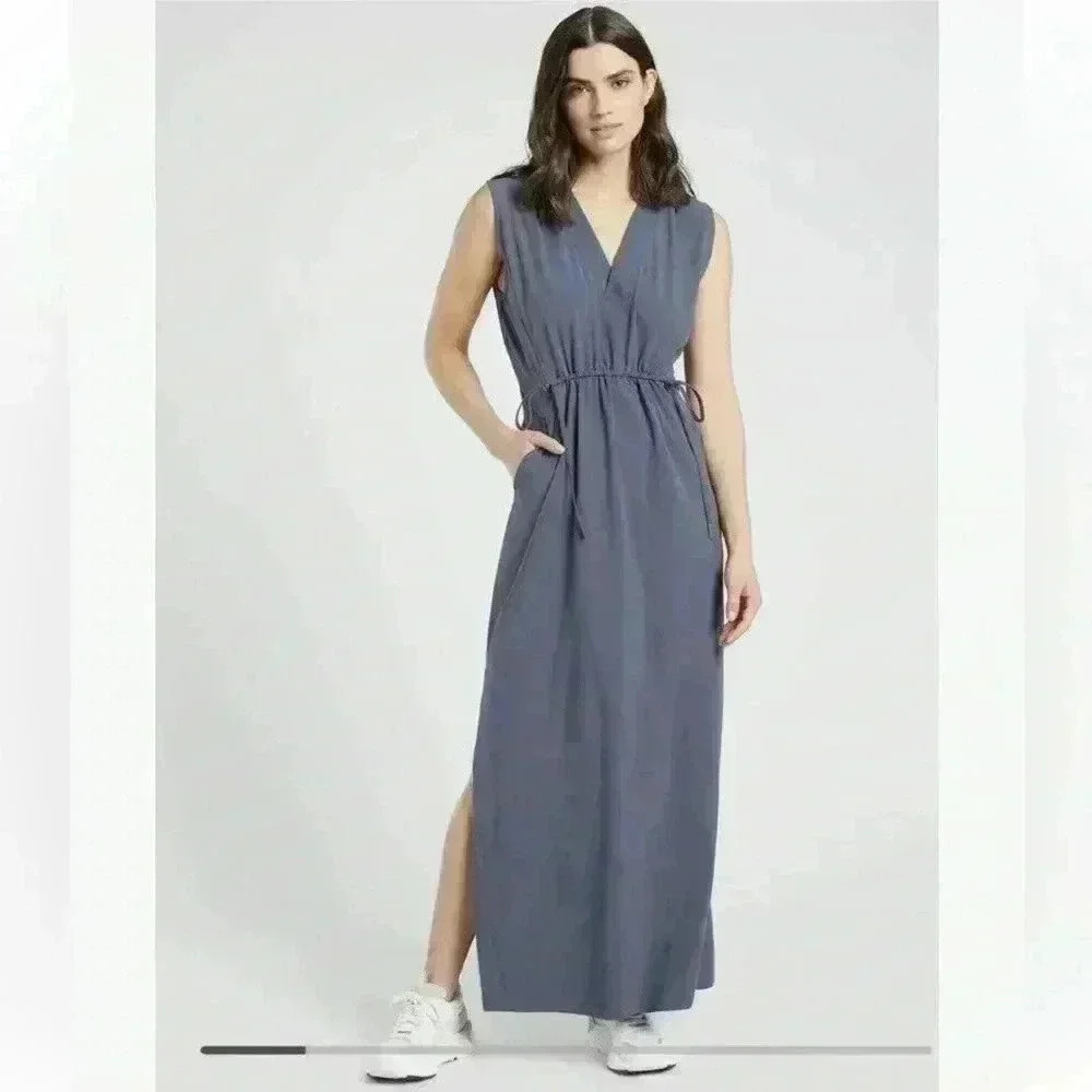 Athleta Black Marlow Maxi Lightweight Travel Dress - Picture 6 of 11